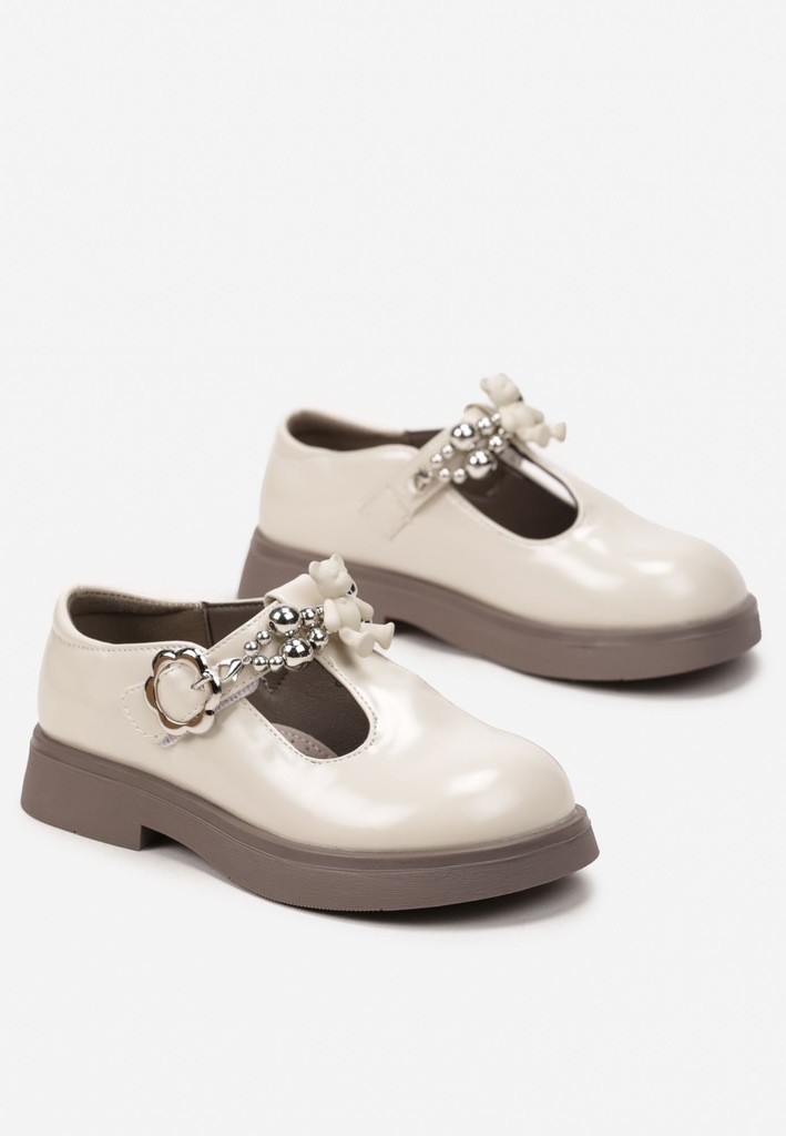 Born2Be Ciemnobeżowe Półbuty 32 Ekoskóra Casual