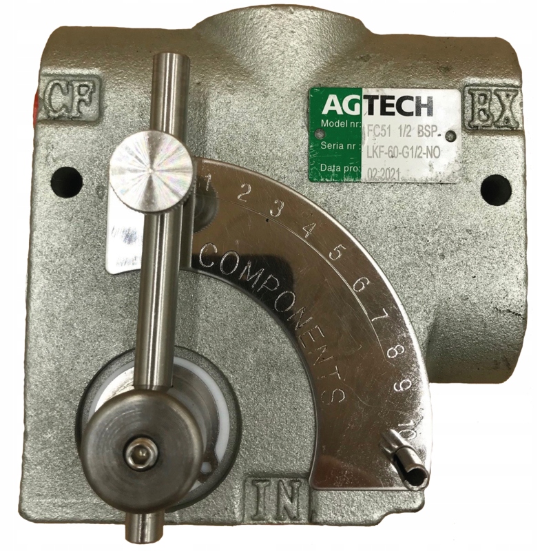 Trójdrożny regulator przepływu G1/2 60l/min AGTECH