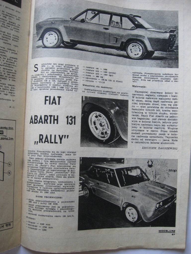 Купить Производитель МОДЕЛИ FIAT ABARTH 131 Rally Plan 1978 г.: отзывы, фото, характеристики в интерне-магазине Aredi.ru