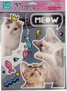 Naklejki winylowe zwierzaki - Koty Meow STnux