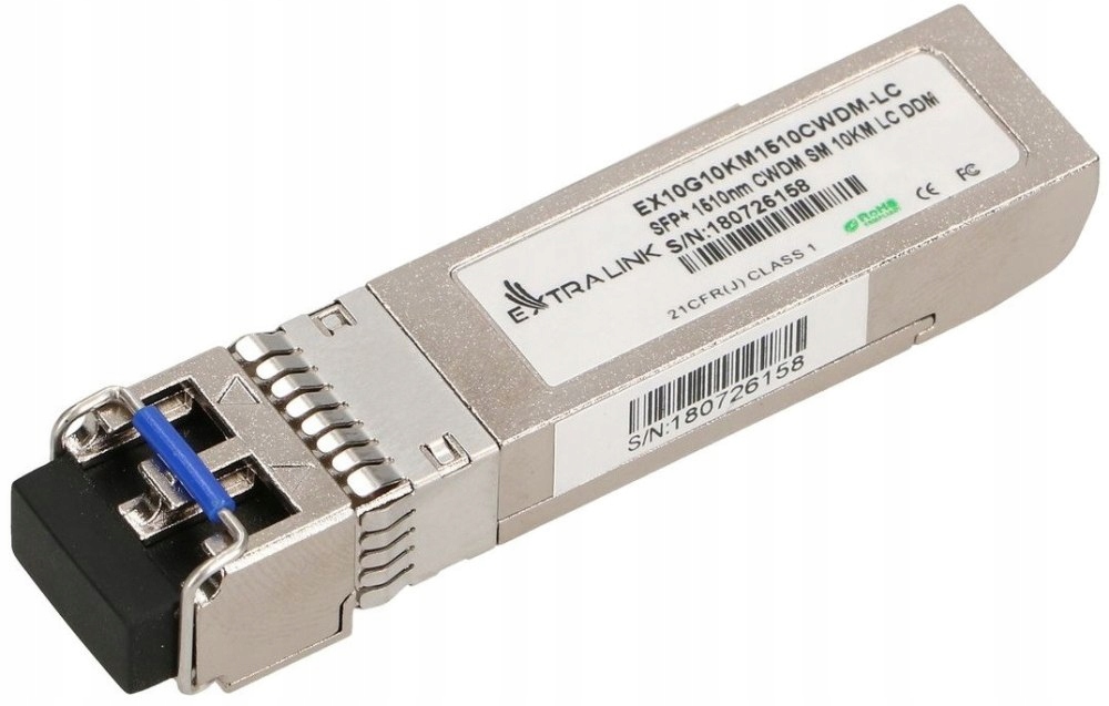 Extralink SFP+ 10G Moduł SFP+ CWDM 10Gbps, 1510nm, single mode, 10km, LC