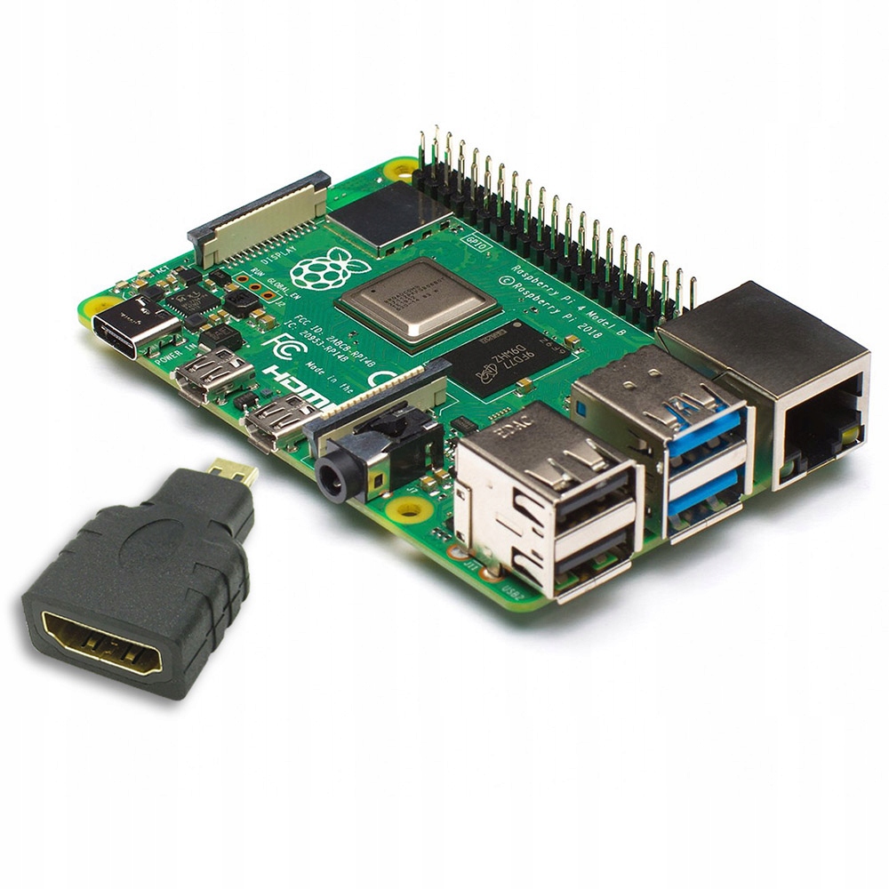 Raspberry Pi 4 Model B 2G RAM adapter HDMI FV PL