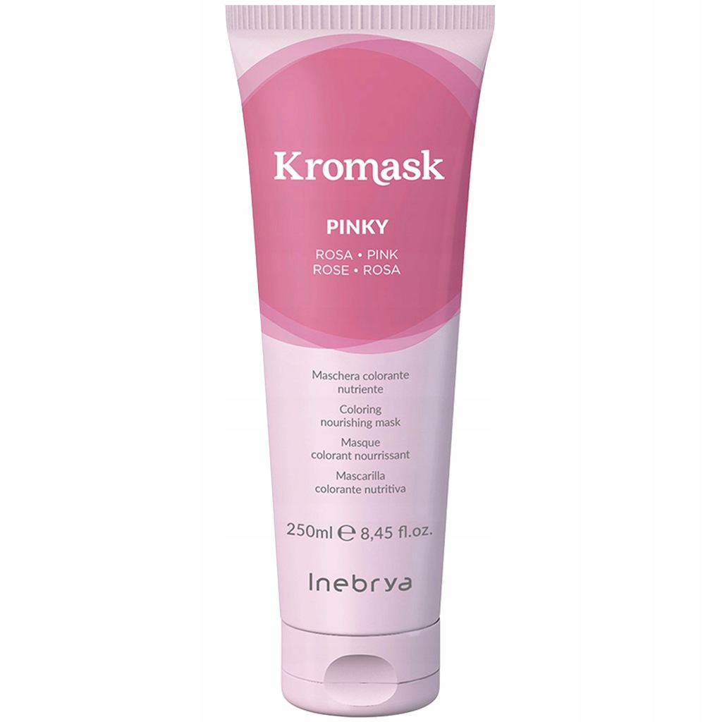 Inebrya Kromask Pinky, 250ml, maska koloryzująca do włosów, intensywny róż