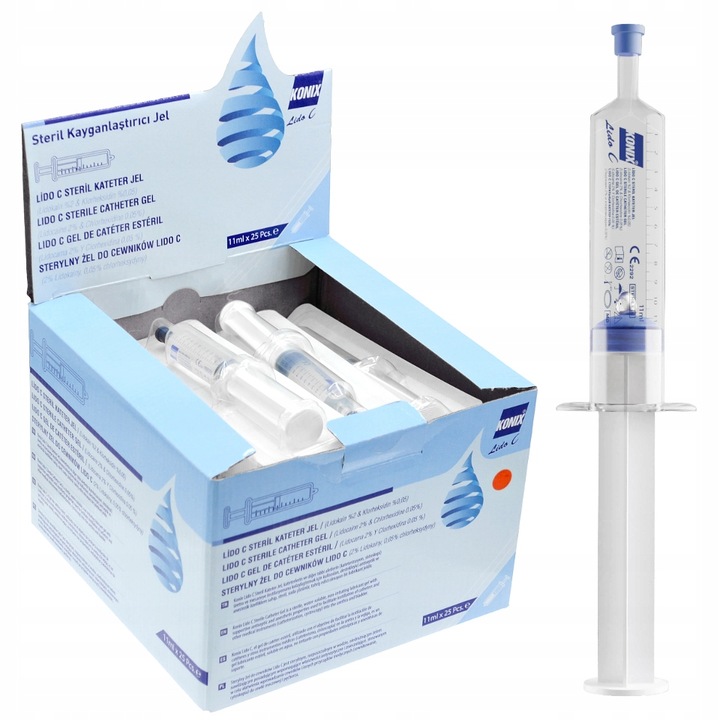 Żel znieczulający do cewnikowania Dispogel w strzykawce 11 ml Konix 25 szt