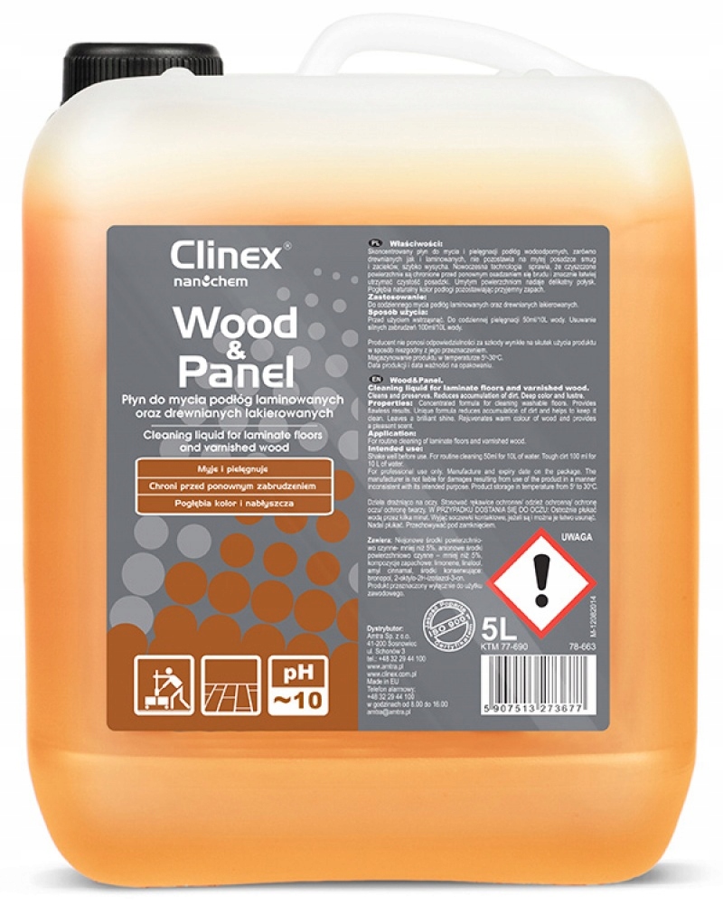 CLINEX WOOD&PANEL PŁYN DO PODŁÓG 5 L