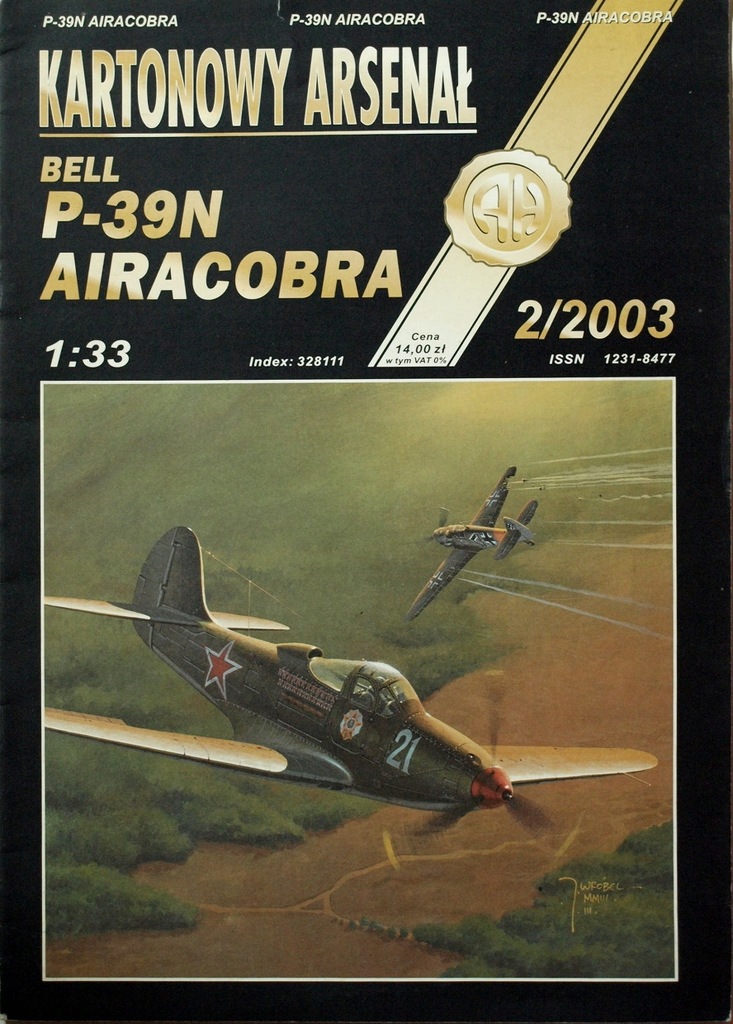 KARTONOWY ARSENAŁ BELL P-39N AIRACOBRA / HALIŃSKI