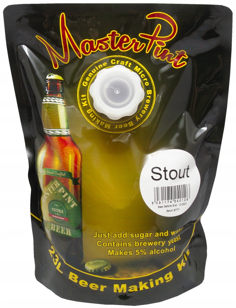 Master Pint - Stout - Piwo domowe - 23L - Brewkit