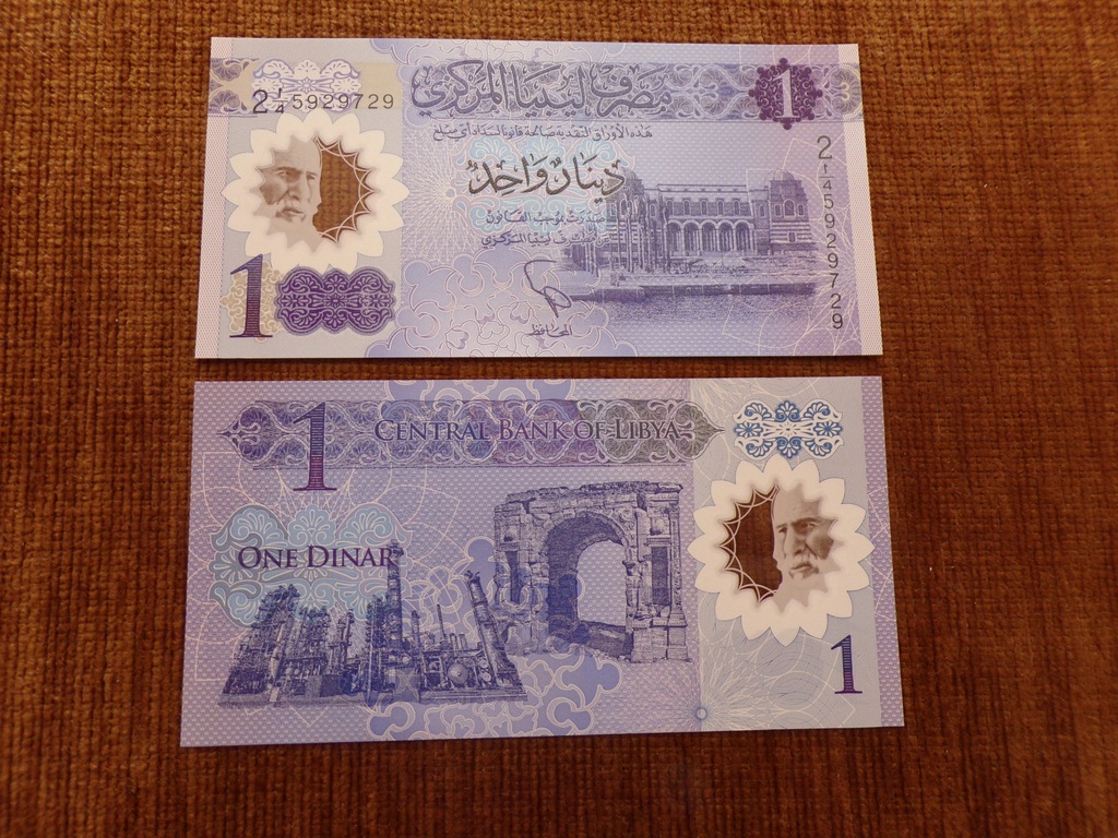 278.LIBIA 1 DINAR UNC POLIMER