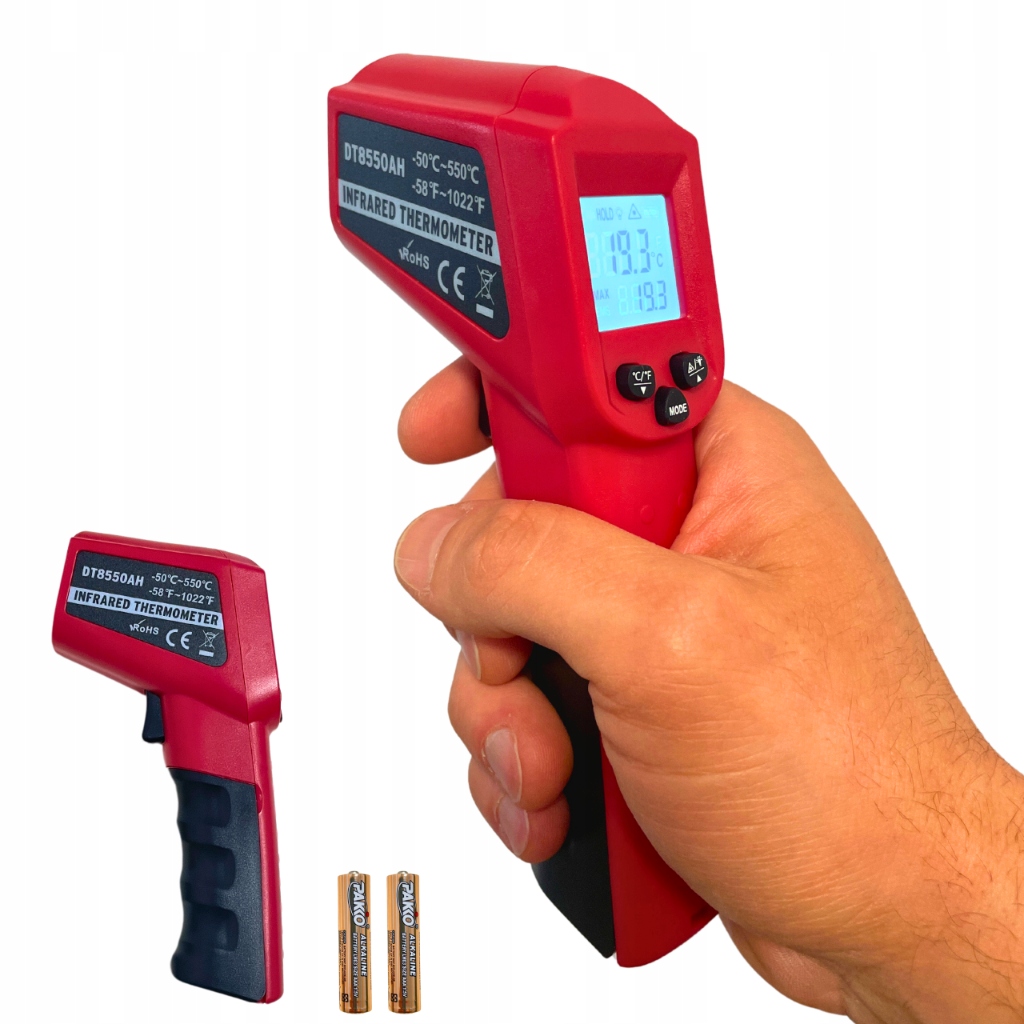 PIROMETR LASEROWY TERMOMETR LASEROWY BEZDOTYKOWY MIERNIK -50°C~550°C