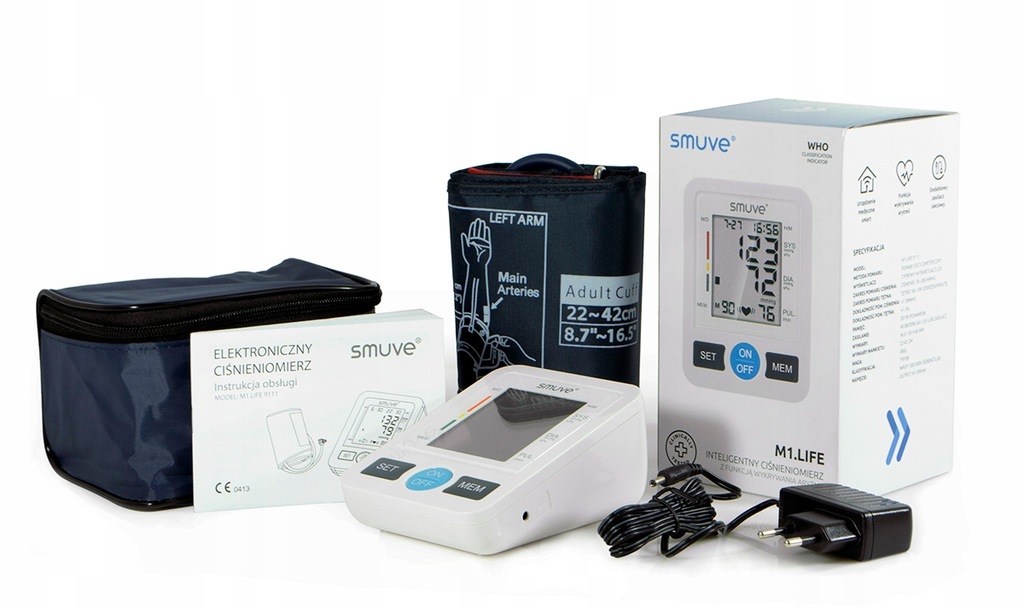 Купить SMUVE Монитор артериального давления на плече при аритмии + адаптер питания: отзывы, фото, характеристики в интерне-магазине Aredi.ru