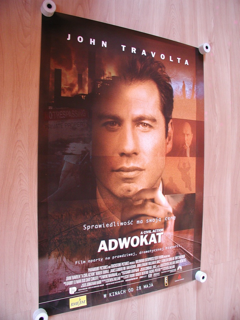 ADWOKAT - J. Travolta- Plakat kinowy lata 90-te