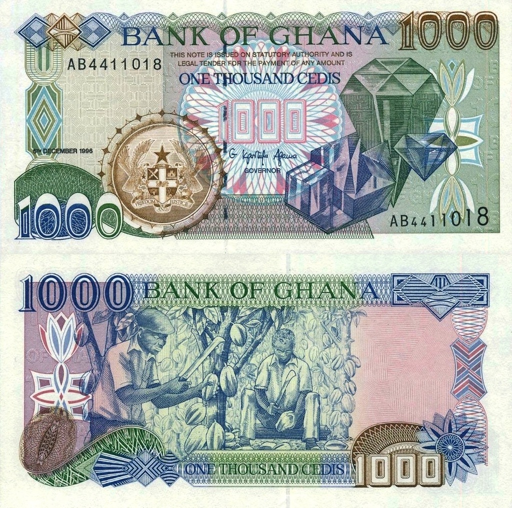 # GHANA - 1000 CEDIS - 1996 - P-32a - UNC starszy