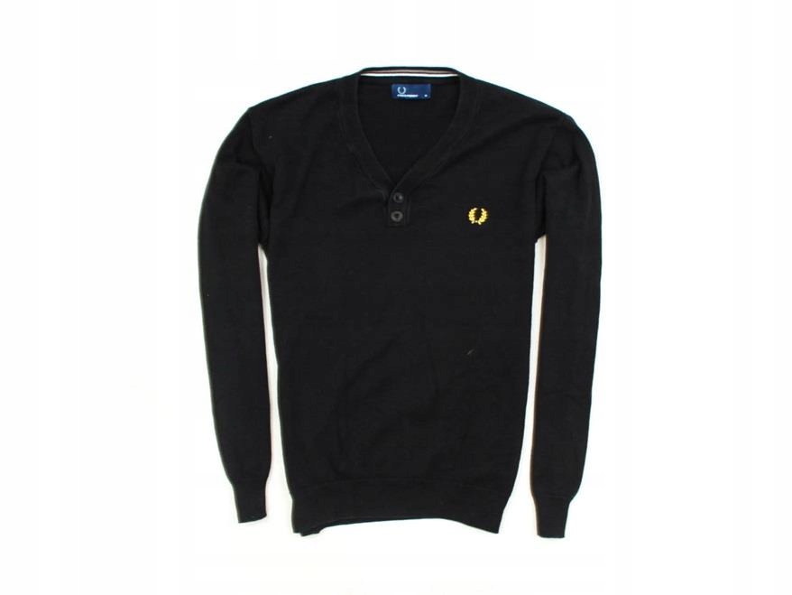 *G Fred Perry Sweter Męski Bawełna Czarny roz M