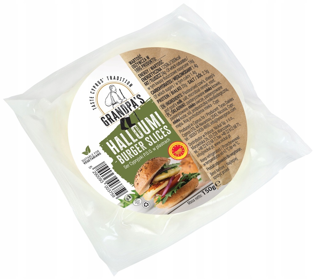 Ser Halloumi P.D.O. plastry 150 g Grandpa's