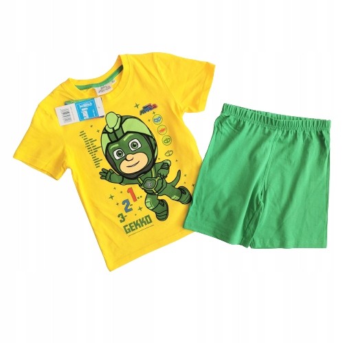 PIŻAMA lato 116 PJ MASKS szorty t-shirt 100%cotton