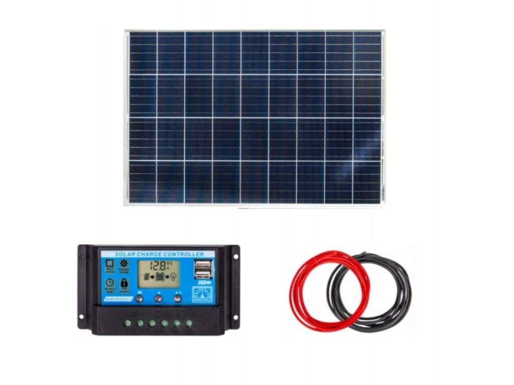Panel solarny 50W 10A bateria słoneczna regulator