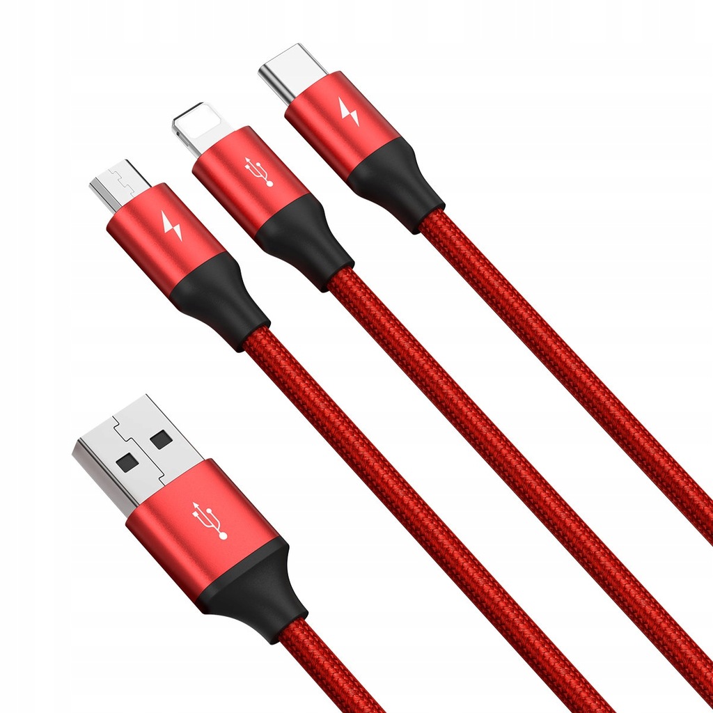 Купить КАБЕЛЬ USB BASEUS 3 в 1 USB C LIGHTNING MICRO 1,2 М: отзывы, фото, характеристики в интерне-магазине Aredi.ru