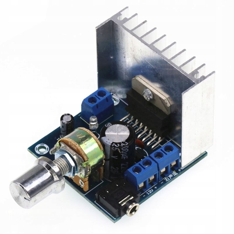 WZMACNIACZ AUDIO 2X15W 12V TDA7297 + GAŁKA ARDUINO