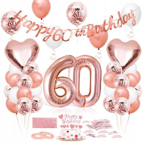 dekoracja urodzinowa 60 lat