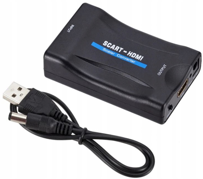 Konwerter adapter obrazu dźwięku euro SCART – HDMI