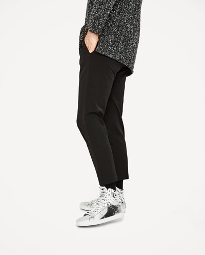 ZARA MAN SREBRNE SPORTOWE MĘSKIE BUTY TRAMPKI 41