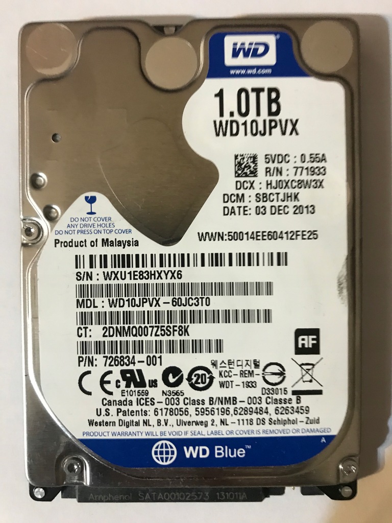 Wdc Wd10jpvx 60jc3t0 1tb Idealny 8633023572 Oficjalne Archiwum Allegro