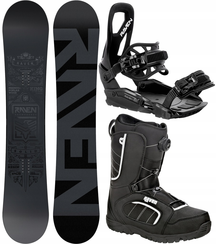 Snowboard RAVEN Solid Steel 156cm Wide + S230 Black + buty Target MOZ