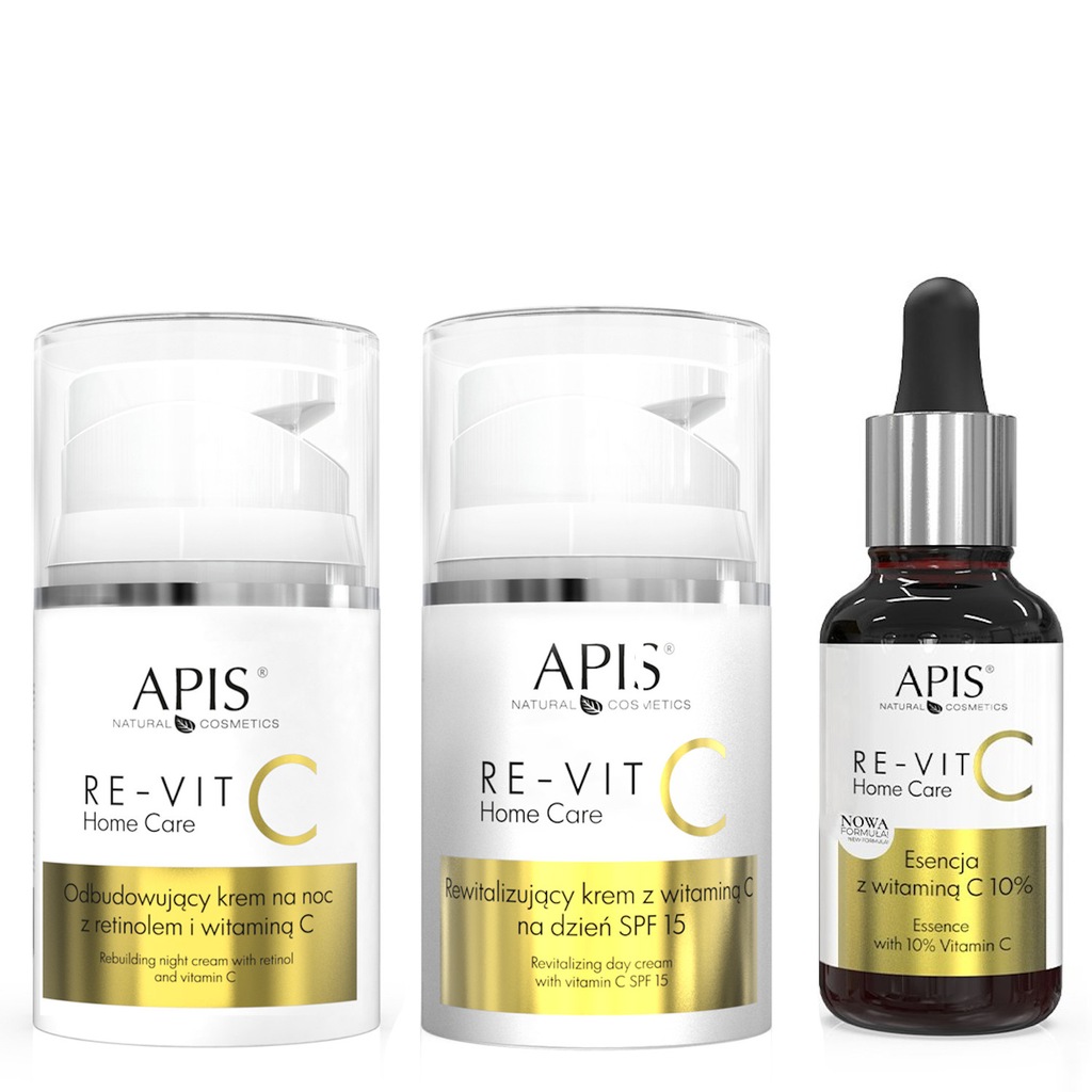 Apis Re-Vit zabieg twarz vit C 10% retinol przebarwienia lifting zmarszczki