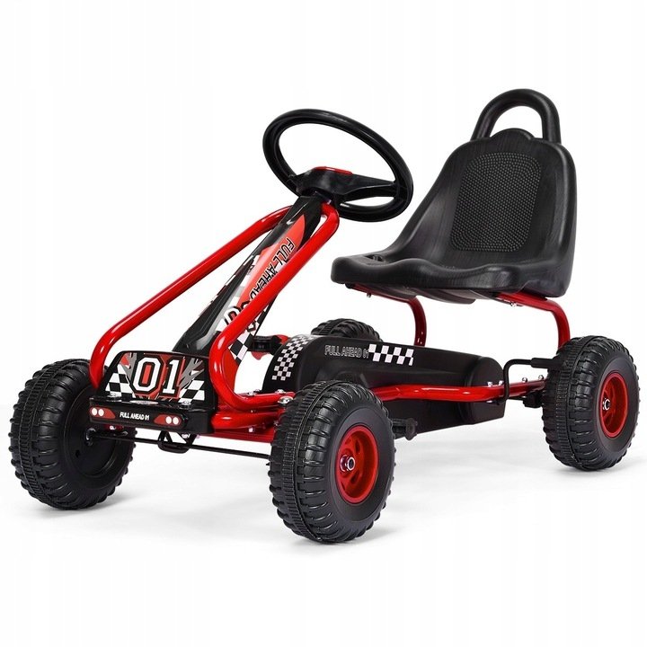 Gokart dla dzieci na pedały Costway czerwony