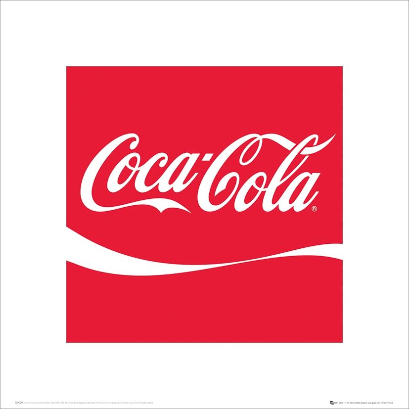 Coca Cola Logo - reprodukcja 40x40 cm