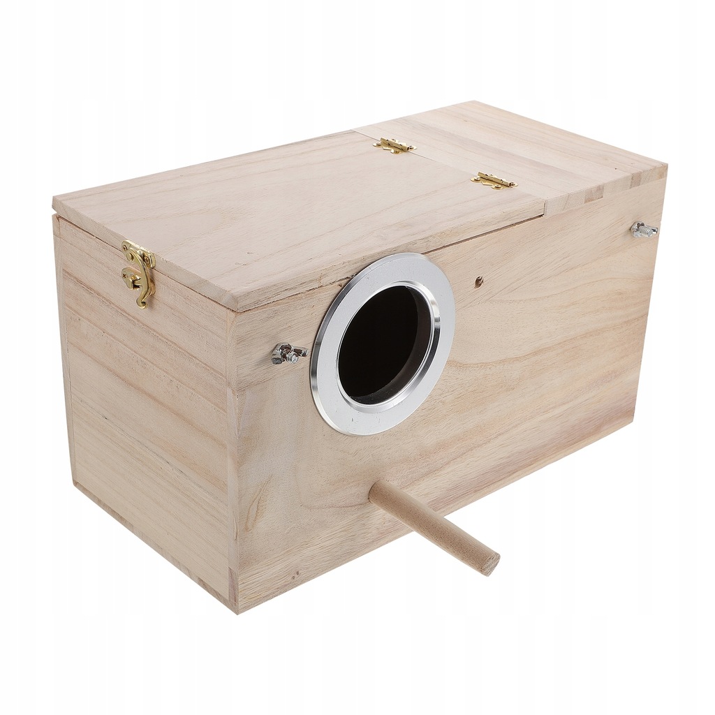 Drewniane pudełko z gniazdem dla dzikiego ptactwa