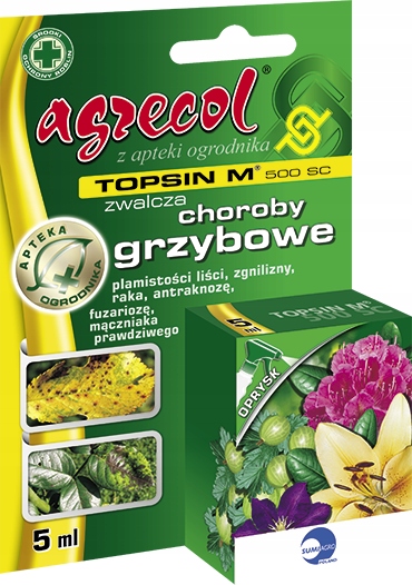ŚRODEK GRZYBOBÓJCZY TOPSIN M 500 SC GRZYB 5ML
