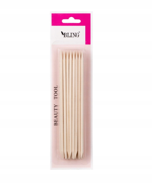 Patyczki drewniane do manicure BLING, 24 szt.