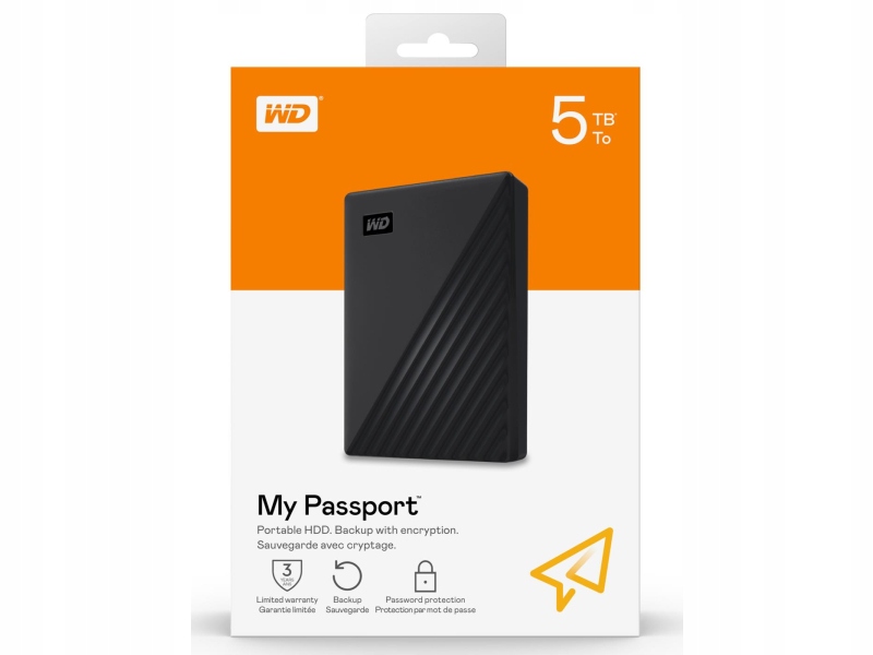 Dysk zewnętrzny HDD Western Digital My Passport 5TB