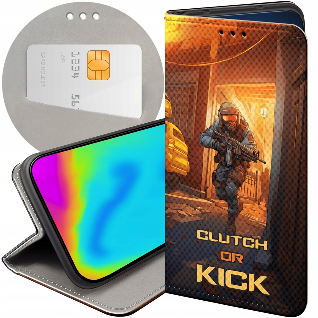 ETUI Z KLAPKĄ DO HUAWEI HONOR MAGIC 4 LITE 5G WZORY CS GO COUNTER-STRIKE