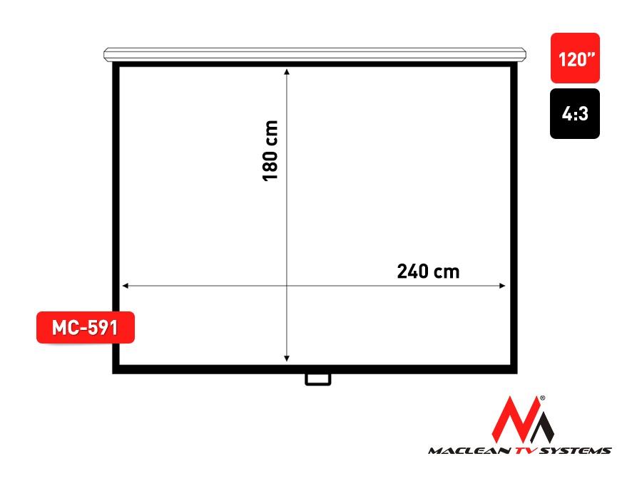 Купить Проекционный экран Maclean MC-591: отзывы, фото, характеристики в интерне-магазине Aredi.ru