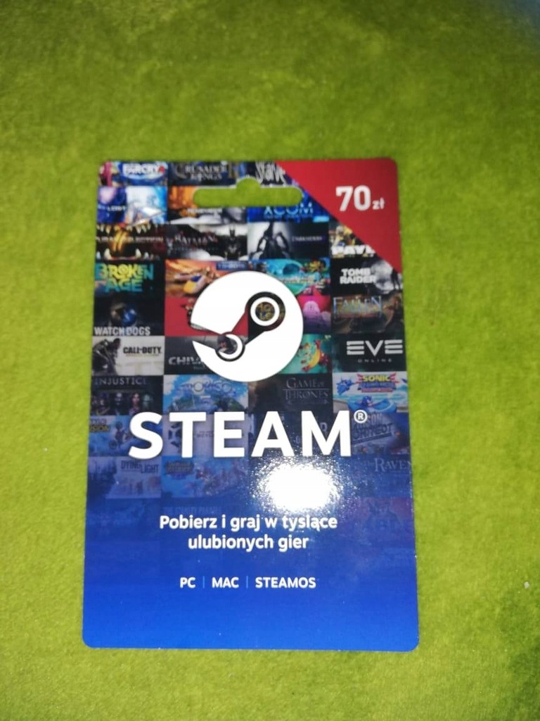 Doładowanie Steam 70 zł zdrapka