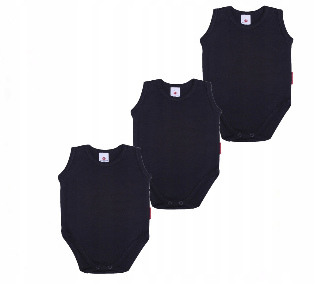 3-PACK BODY RAMKA CZARNY 176 BEZ RĘKAWÓW RAMIĄCZKA