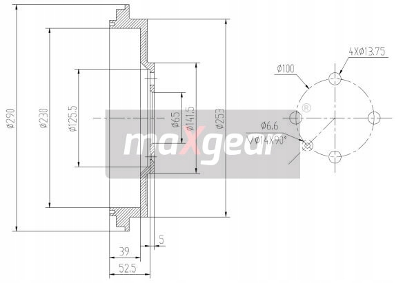 Bęben hamulcowy MAXGEAR 19-2245