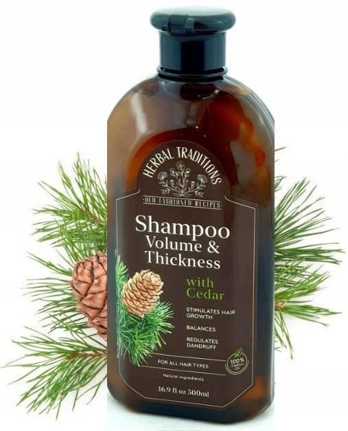 SZAMPON Wzmacniający BIAŁY CEDR Nadający Objętość 500ML Herbal Traditions