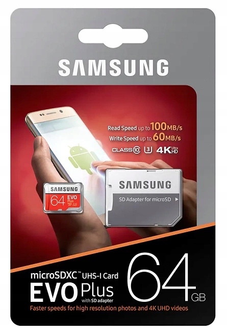 Karta pamięci SAMSUNG EVO Plus 64GB microSDXC / SD