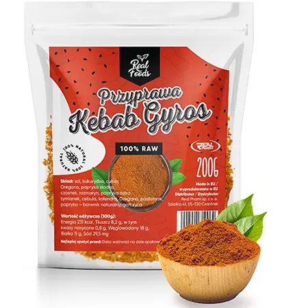 REAL FOODS PRZYPRAWA DO GYROSA I KEBABU 200G