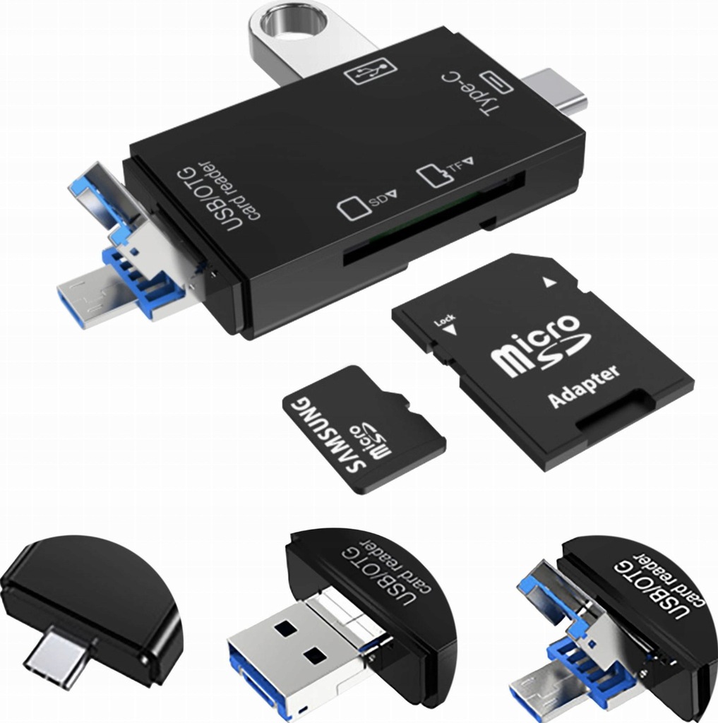 Купить Устройство чтения SD-карт MICROSD USB MICRO USB USB-C 5 в 1: отзывы, фото, характеристики в интерне-магазине Aredi.ru