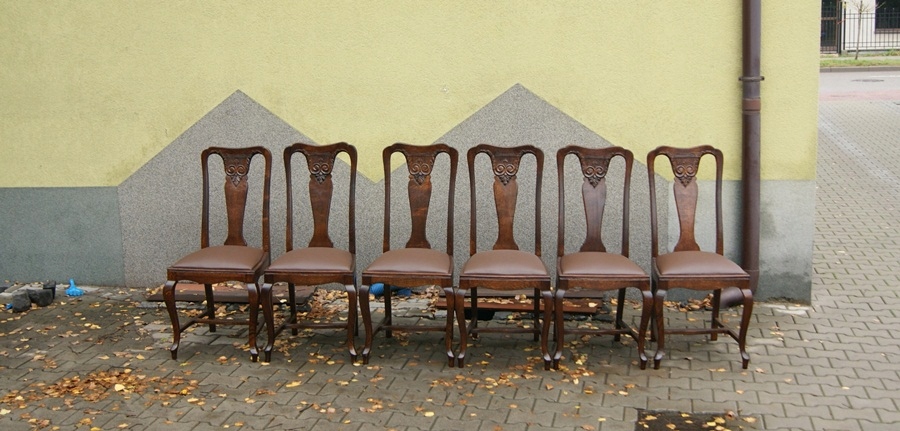 Komplet 6 -ciu Krzeseł Secesyjnych po renowacji