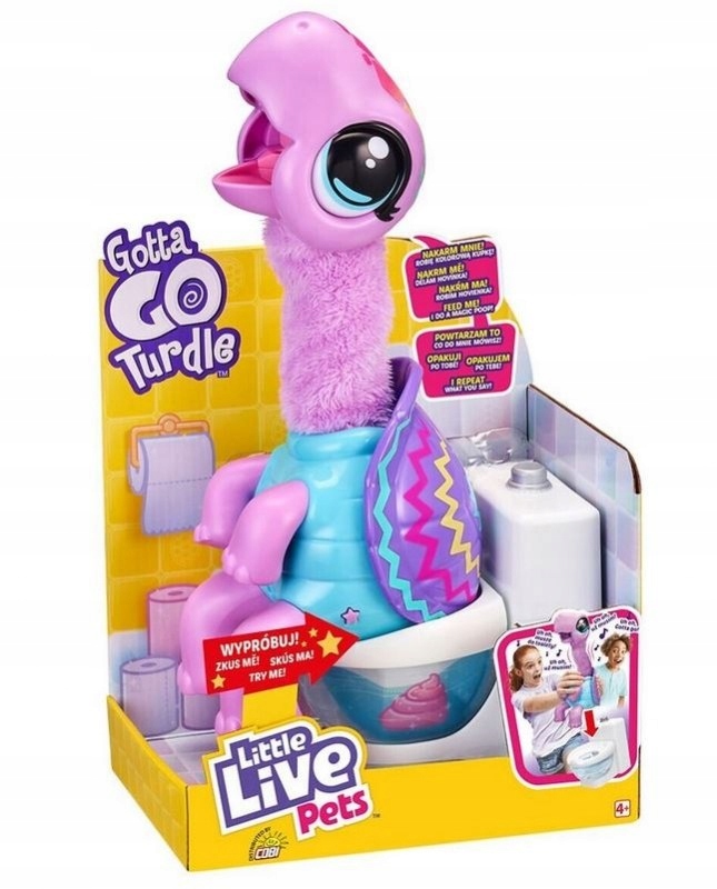 LITTLE LIVE PETS ŻÓŁW SHERBET ROBI KUPKĘ COBI REKL