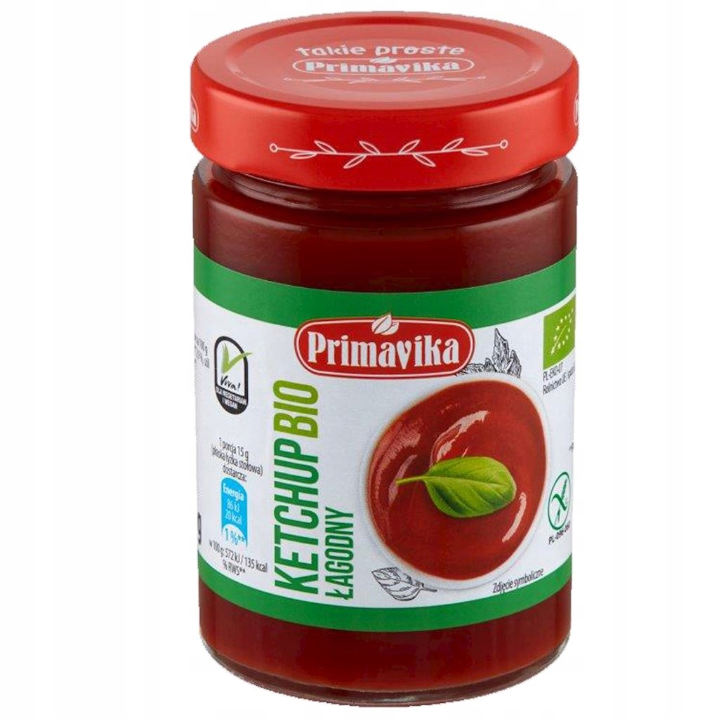 KETCHUP ŁAGODNY BEZGLUTENOWY BIO 315 g - PRIMAVIKA (PRIMAECO)