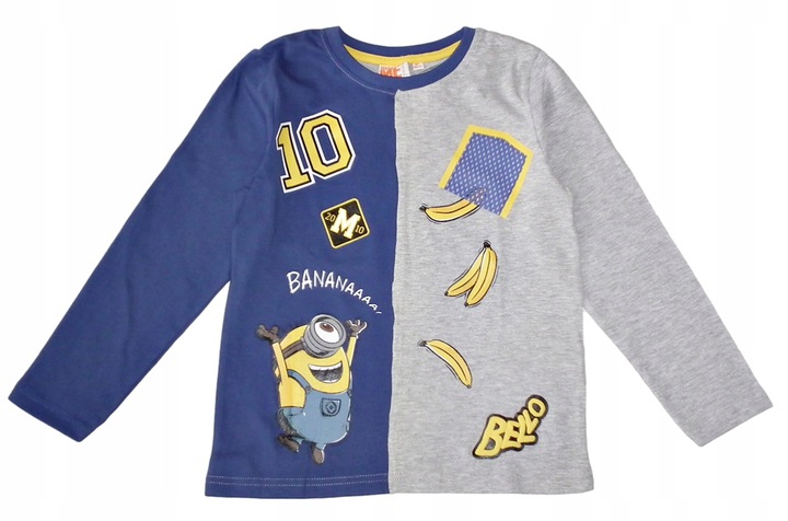 bluzka bluza 104 4 l minions banana koszulka
