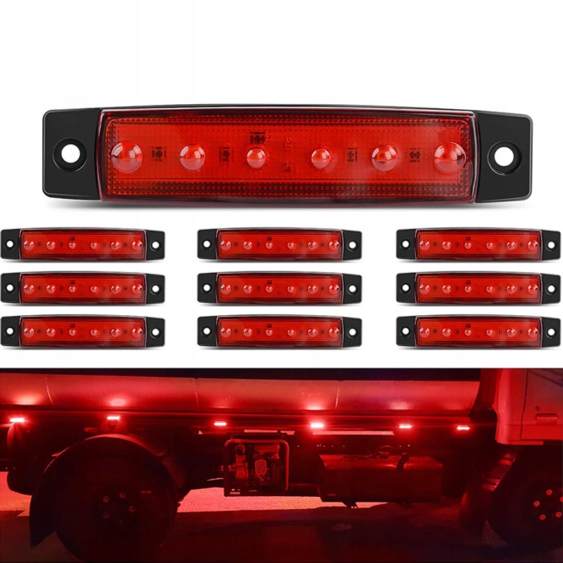10x 12/24V LED Mini Blu Posizione Luci Di Ingombro Bus Camion - Foto 3