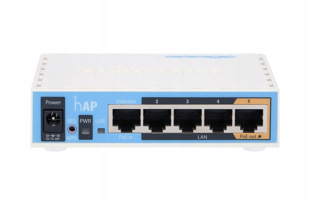 MikroTik hAP | Router WiFi | RB951Ui-2nD, 2,4GHz, 5x RJ45 100Mb/s