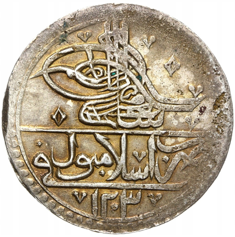 + Selim III - 1 Yuzluk AH1203/13 = AD 1802 Srebro